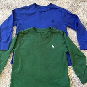 Polo by Ralph Lauren Kids' Long Sleeve Tees in Blue and Green